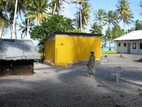 Carrie's hut in the Marshall Islands