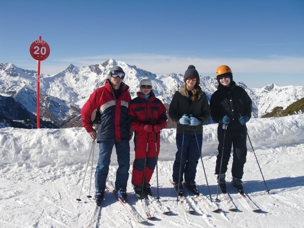 Sarah Skiing in the Beautiful French Mountains