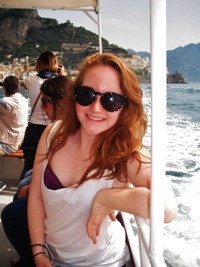 Caitlin looking cool on the amalfi coast