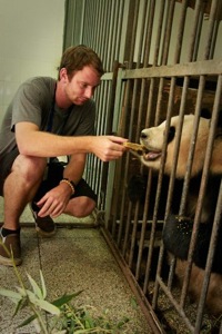 Chris Feeds a Panda