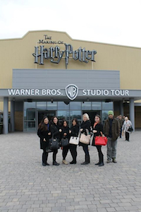 Yusuf and fellow interns on a trip to WB Studios