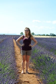 Katie in a lovely lavender field