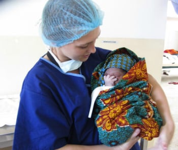 Emma gains  experience in obstetrics via the Gap Medics program