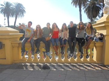 Sol Abroad students with Benjamin Mittman