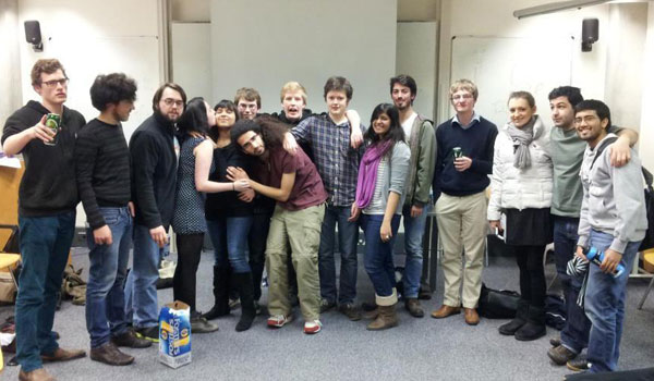 Rose with friends from the Imperial Debate Society in London