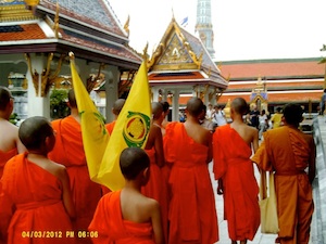 Monks in a temple