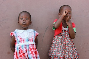 Children playing in Africa