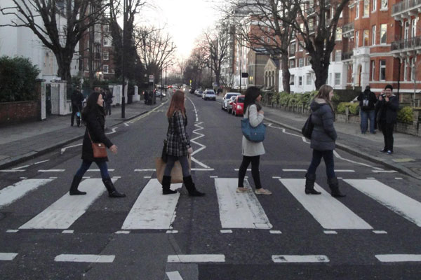 Abbey Road: Veronica's recreation while interning in London