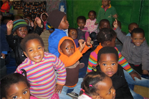 South African kids in a classroom