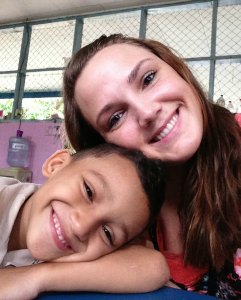 Stephanie volunteered at an orphanage.