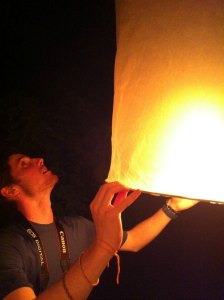 We release the lanterns on our last night as a way to say goodbye to everyone. 