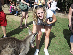 Abby 'hanging out' in Australia