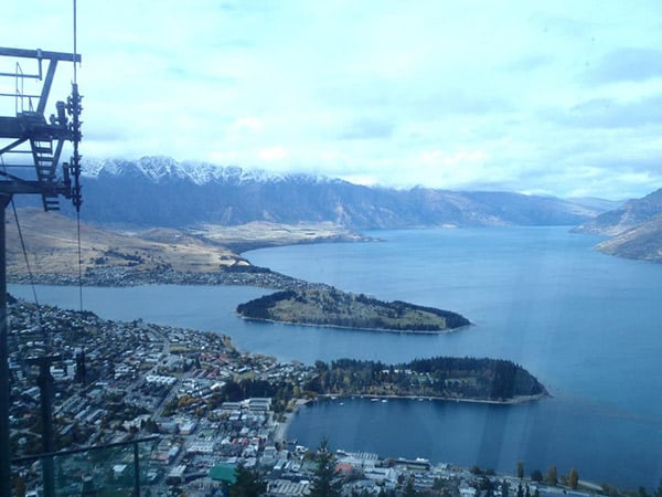 Queenstown NZ, taking the lift up to the Skyline Luge