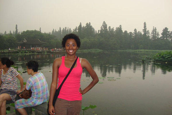 Brittany exploring China on an ISA excursion
