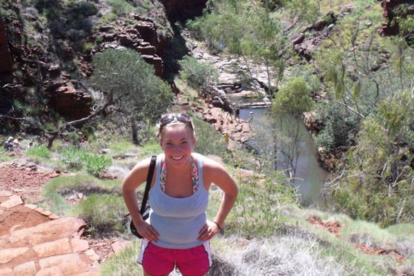 Mary exploring Australia's outback