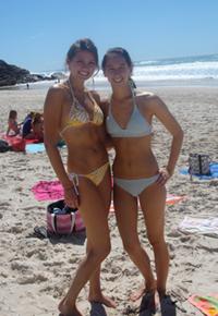 Melissa enjoying the beach