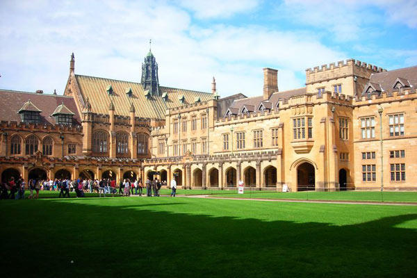 A shot of the University of Sydney's main courtyard