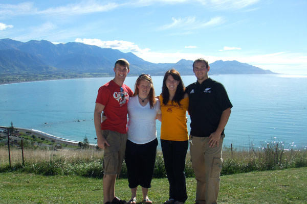Charlie, Cory, Nicole and Chris in Kaikoura, NZ