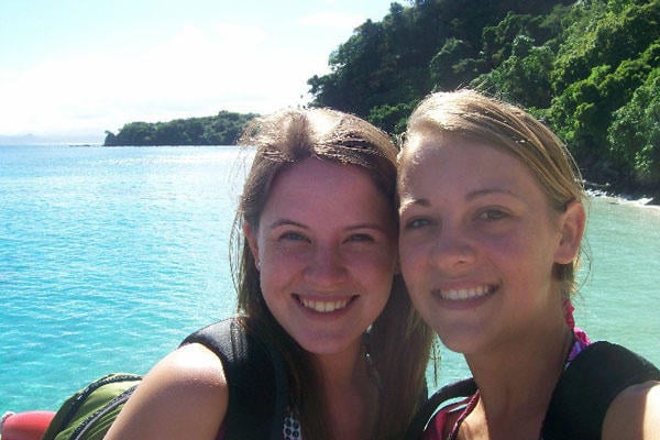 Rylee and a friend in Fiji!