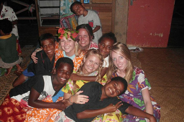 Andrea and friends enjoying life in Fiji!