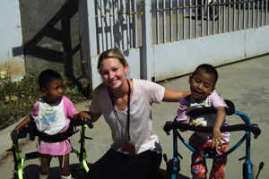A volunteer in Cambodia through Projects Abroad