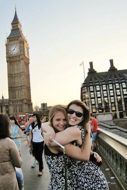 Dani and a friend in front of Big Ben!