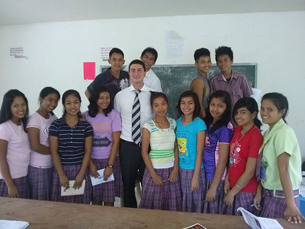 Teaching rural students in Cebu province, 2013