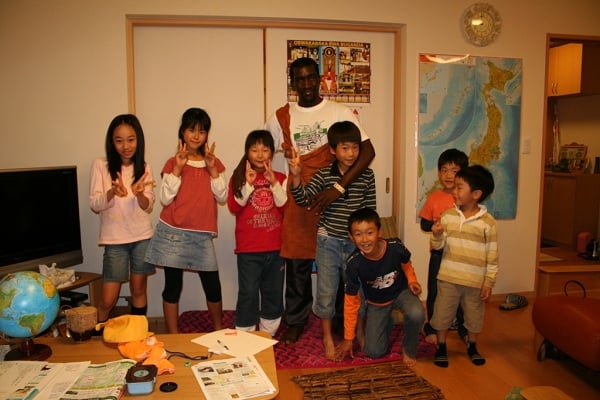 Robert with some of his students in Japan