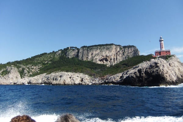 A lighthouse Britani saw during her excursion to Capri, Italy