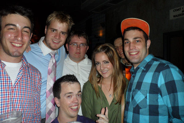 Jonathon and friends enjoying their time in England