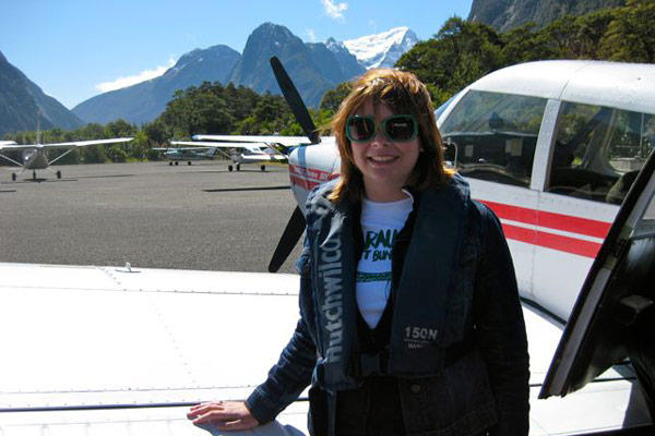 Amanda took this plane over the snowy Southern Alps