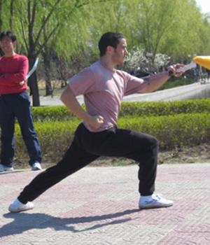 Andrew practicing Shaolin Kung Fu