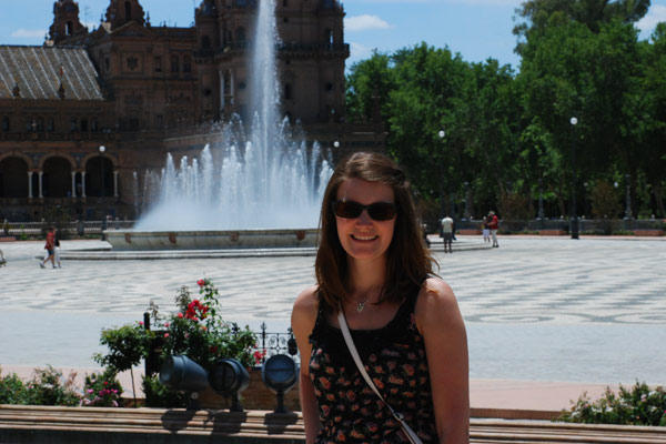 Bridget in Granada, Spain during her AIFS trip
