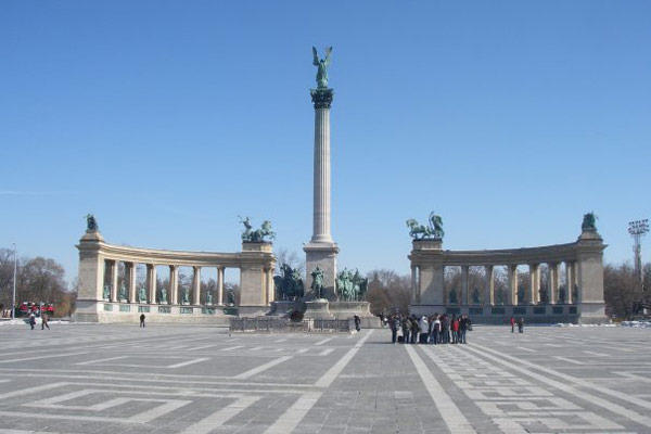 Hero's Square in Budapest, Hungary