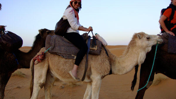 Lily on an excursion while studying abroad