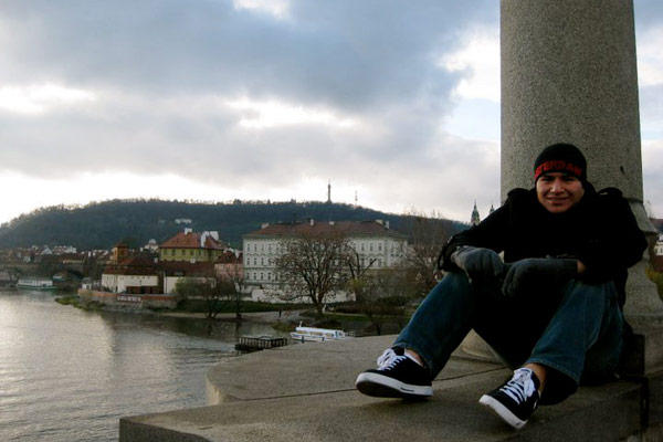 Milton visited Prague while studying abroad