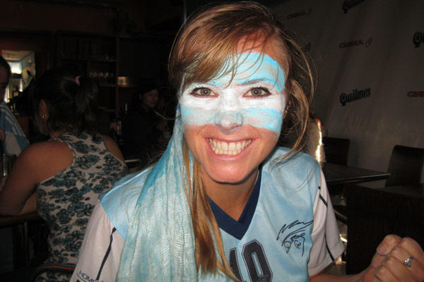 Kelly geared up in Argentina's colors