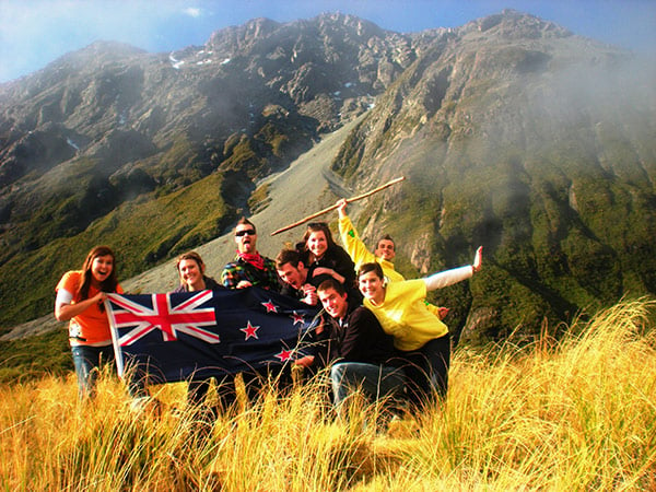 David and friends can't hide their New Zealand pride!