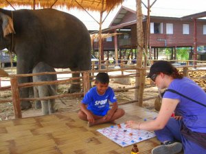 We liked to join in some of their games for a bit of fun.