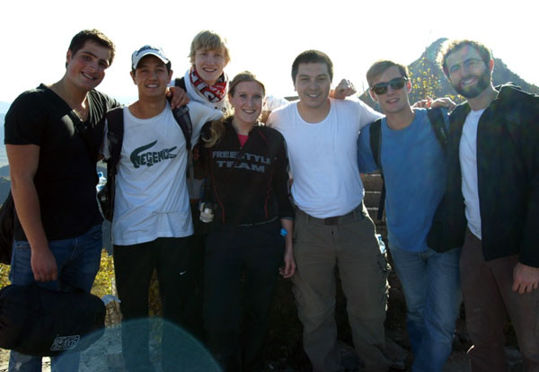 Nick and his team were the first ones to reach the top of the Great Wall