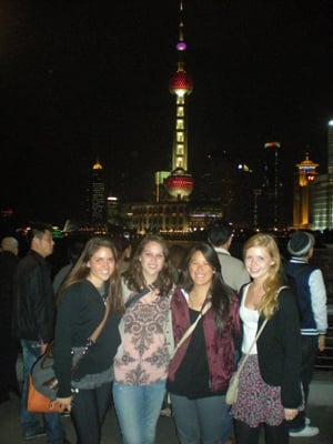 Rachael and some friends exploring China