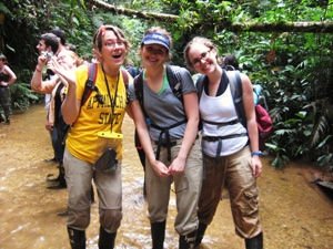 Kelsey on a hike with friends in Ecuador