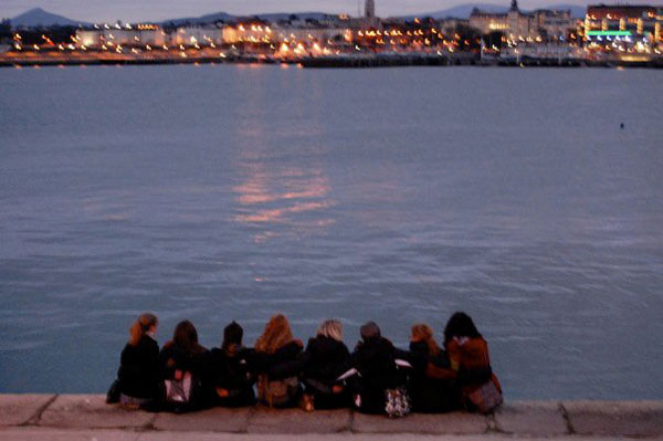 Mindy with some friends at Dún Laoghaire
