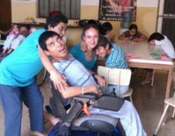 Sarah with some of the residents from Pastoral del Amor