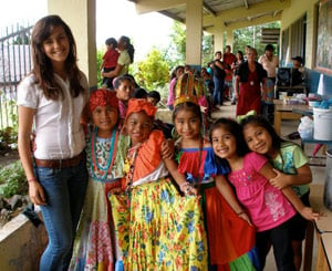 Allison volunteered with children in Panama