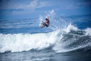 Surfing in Playa Hermosa, Costa Rica