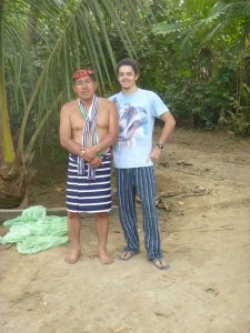 Seamus and his host in an indigenous community.