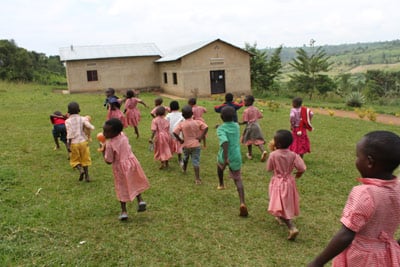 Melissa volunteered with children in Rwanda