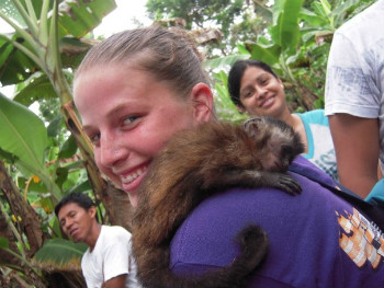 A young girl posing for a picture.