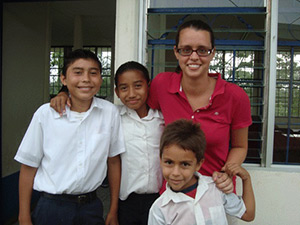 Morgan with her Students